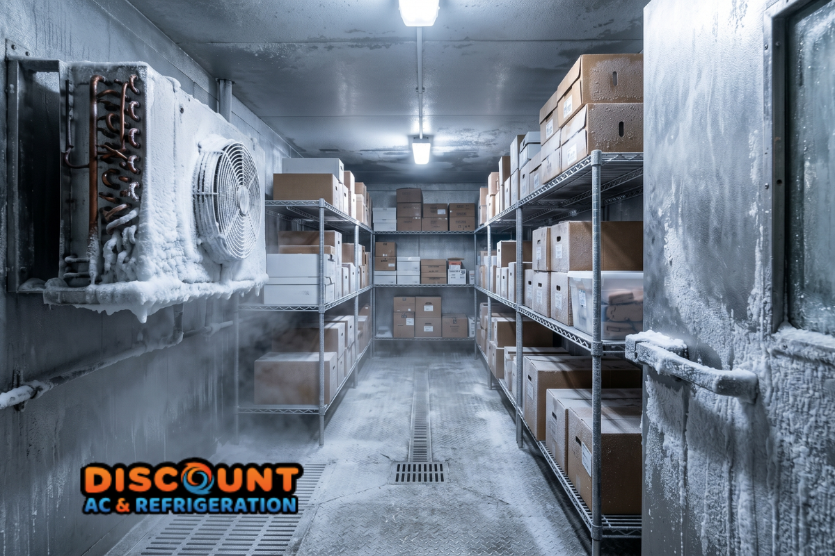 Walk-in freezer ice buildup