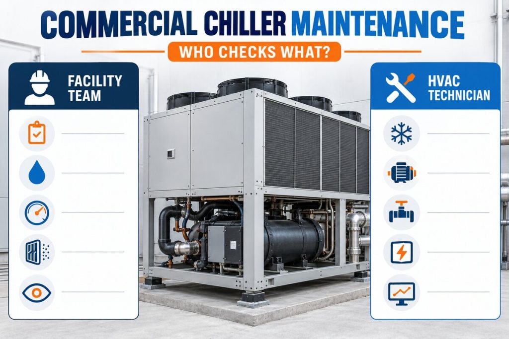 Commercial chiller maintenance checklist overview for Phoenix facility teams