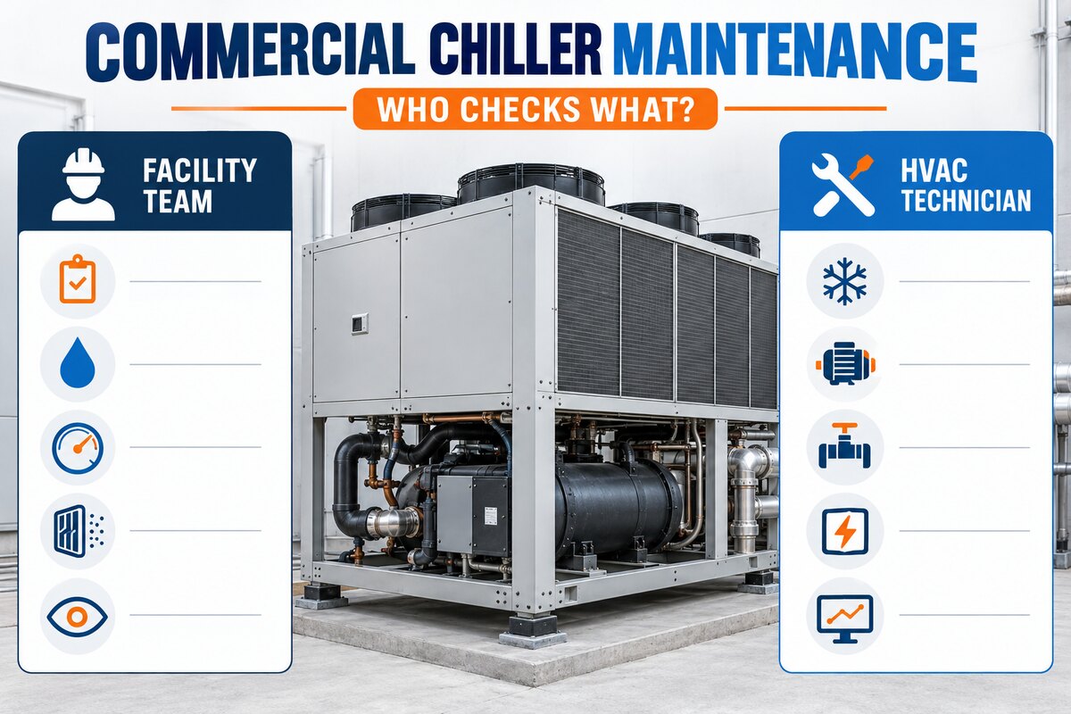 Commercial chiller maintenance checklist overview for Phoenix facility teams