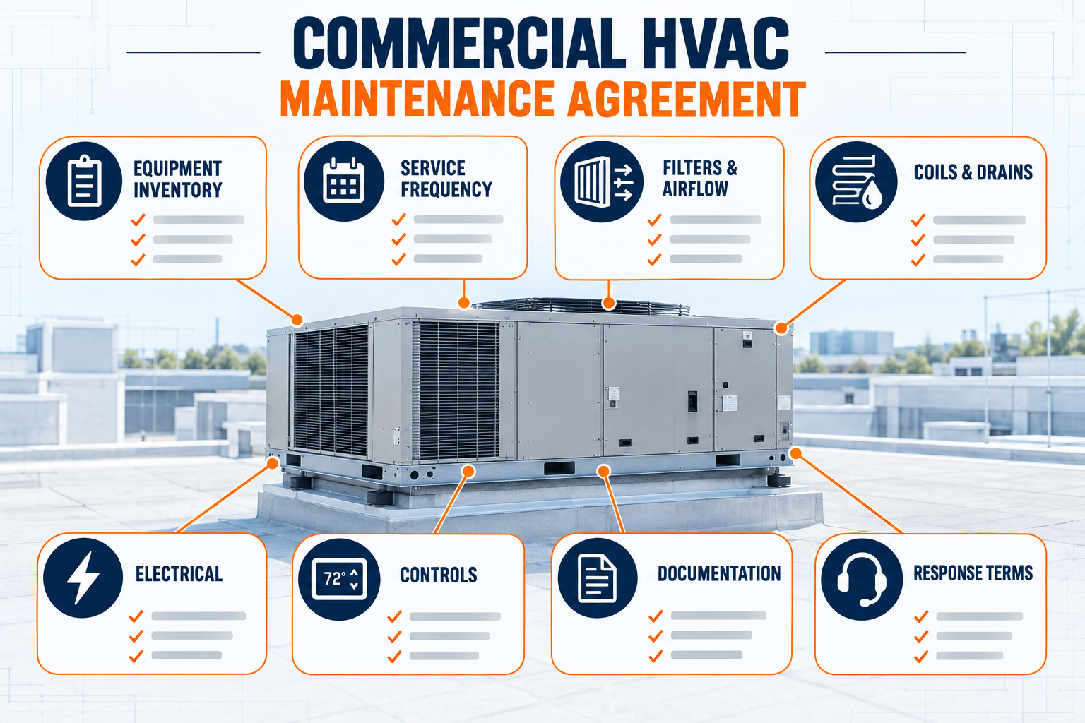 Commercial HVAC maintenance agreement checklist for Phoenix facilities